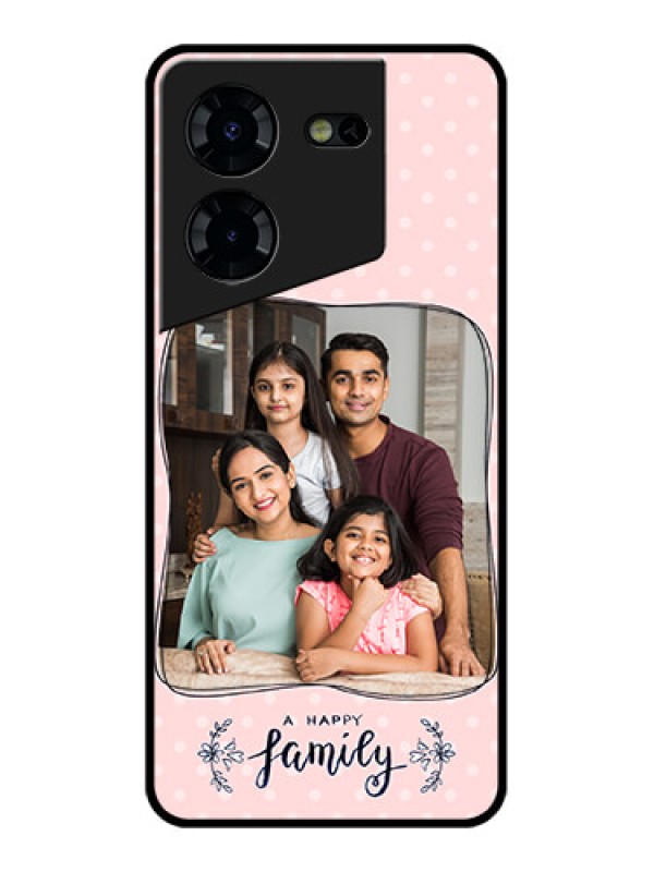 Custom Tecno Pova 5 Pro 5G Custom Glass Phone Case - Family With Dots Design