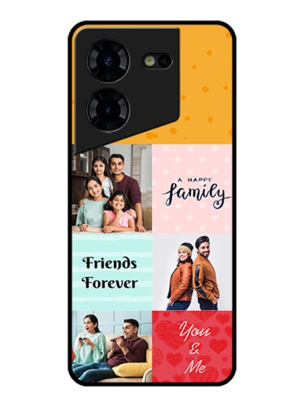 Custom Tecno Pova 5 Pro 5G Custom Glass Phone Case - Images With Quotes Design