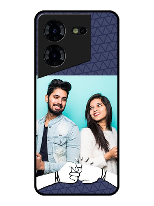 Custom Tecno Pova 5 Pro 5G Custom Glass Phone Case - With Best Friends Design