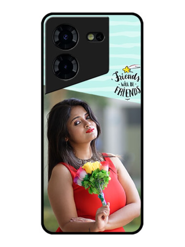 Custom Tecno Pova 5 Pro 5G Custom Glass Phone Case - Friends Picture Icon Design