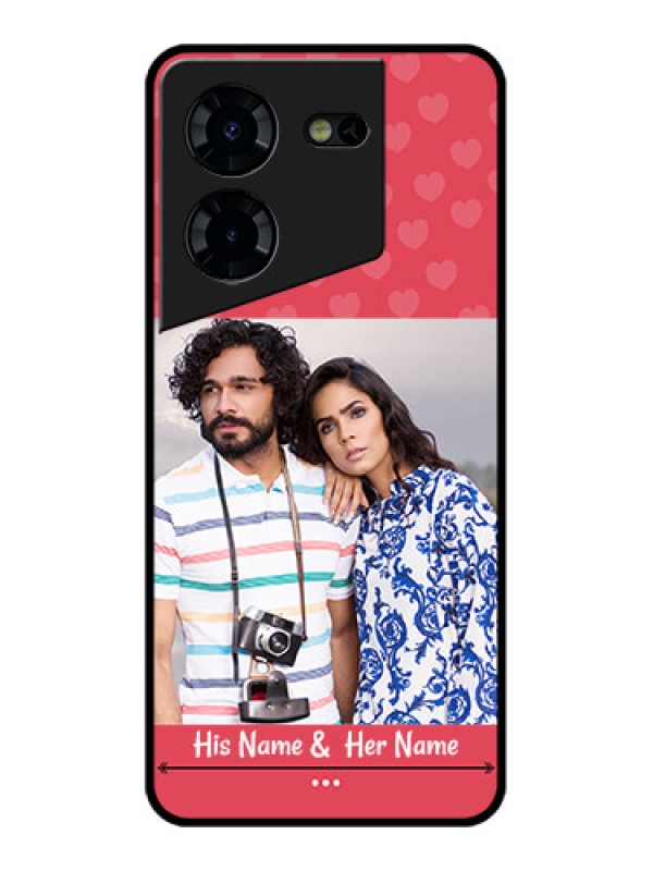 Custom Tecno Pova 5 Pro 5G Custom Glass Phone Case - Simple Love Design
