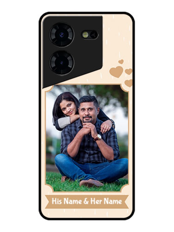 Custom Tecno Pova 5 Pro 5G Custom Glass Phone Case - With Confetti Love Design