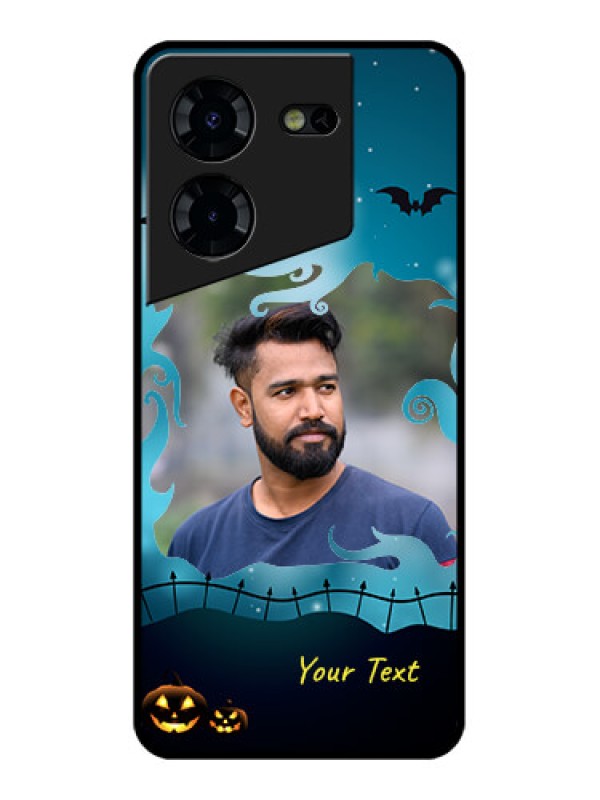 Custom Tecno Pova 5 Pro 5G Custom Glass Phone Case - Halloween Frame Design