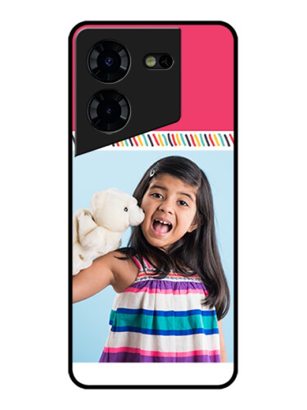 Custom Tecno Pova 5 Pro 5G Custom Glass Phone Case - Line Art Design