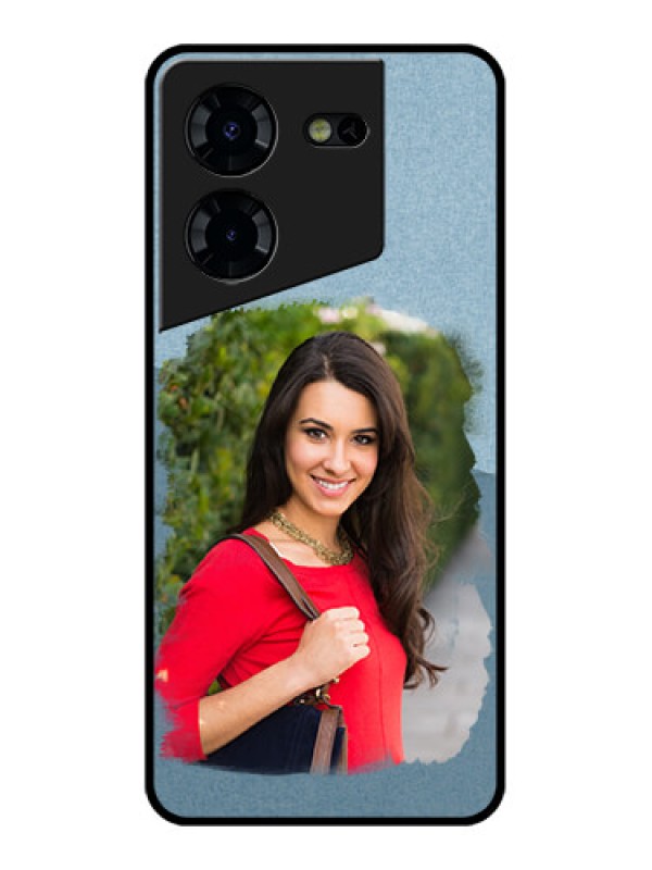 Custom Tecno Pova 5 Pro 5G Custom Glass Phone Case - Grunge Line Art Design