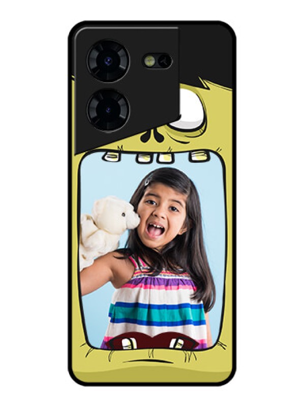 Custom Tecno Pova 5 Pro 5G Custom Glass Phone Case - Cartoon Monster Back Case Design