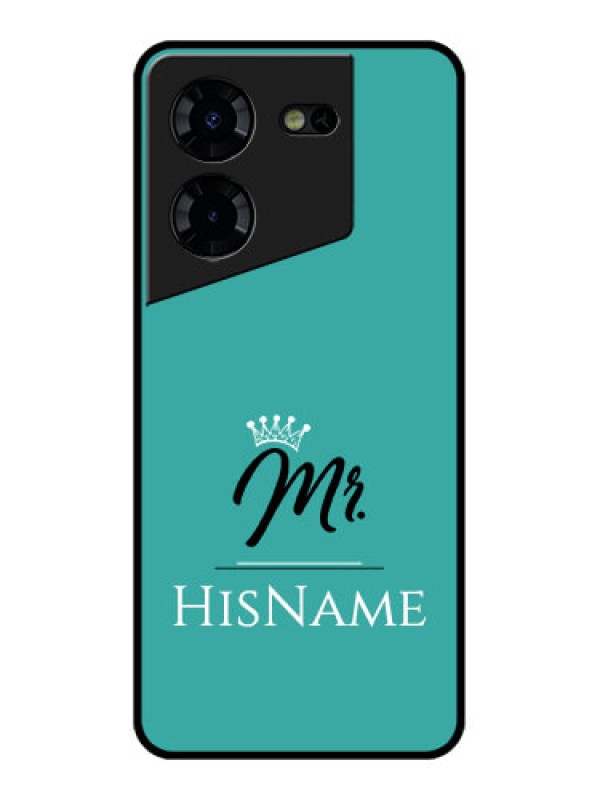 Custom Tecno Pova 5 Pro 5G Custom Glass Phone Case - Mr With Name Design