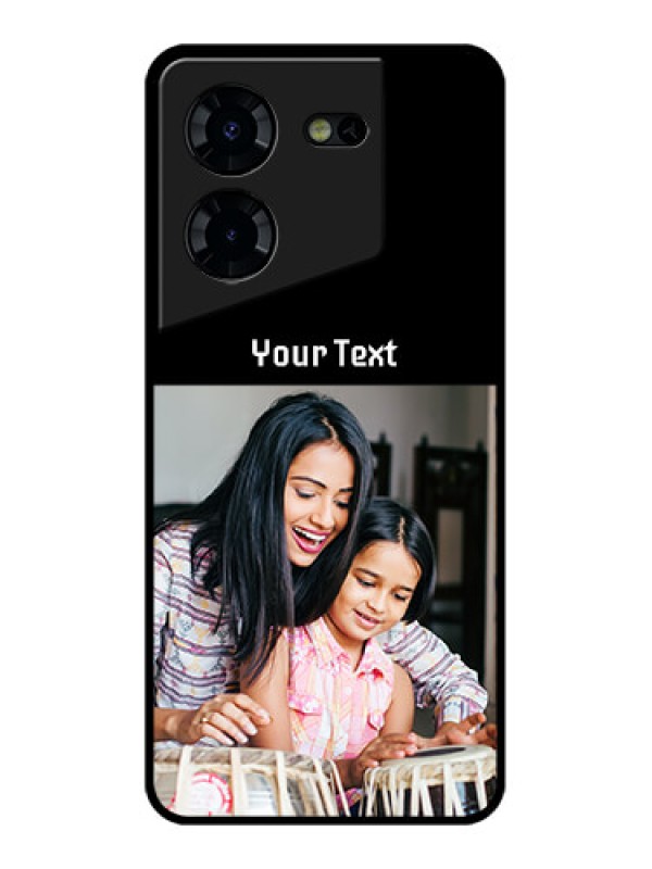 Custom Tecno Pova 5 Pro 5G Custom Glass Phone Case - Photo With Name Design
