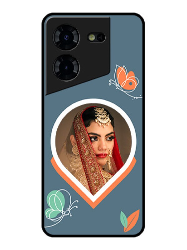 Custom Tecno Pova 5 Pro 5G Custom Glass Phone Case - Droplet Butterflies Design