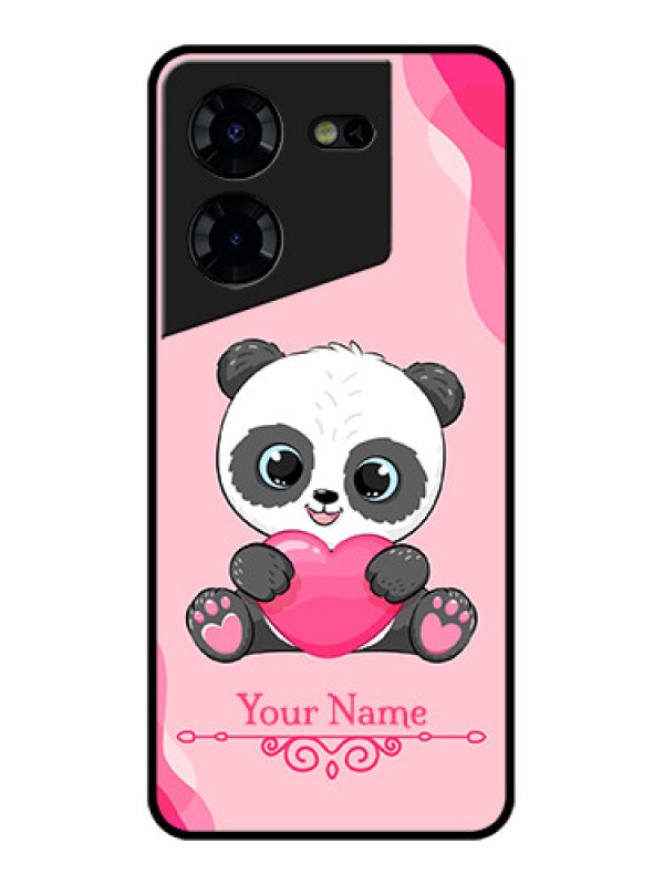 Custom Tecno Pova 5 Pro 5G Custom Glass Phone Case - Cute Panda Design