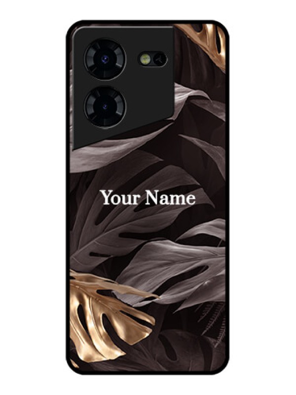 Custom Tecno Pova 5 Pro 5G Custom Glass Phone Case - Wild Leaves Digital Paint Design