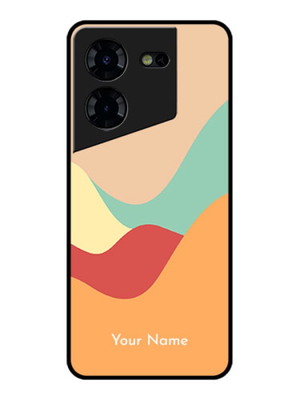 Custom Tecno Pova 5 Pro 5G Custom Glass Phone Case - Ocean Waves Multi - Colour Design