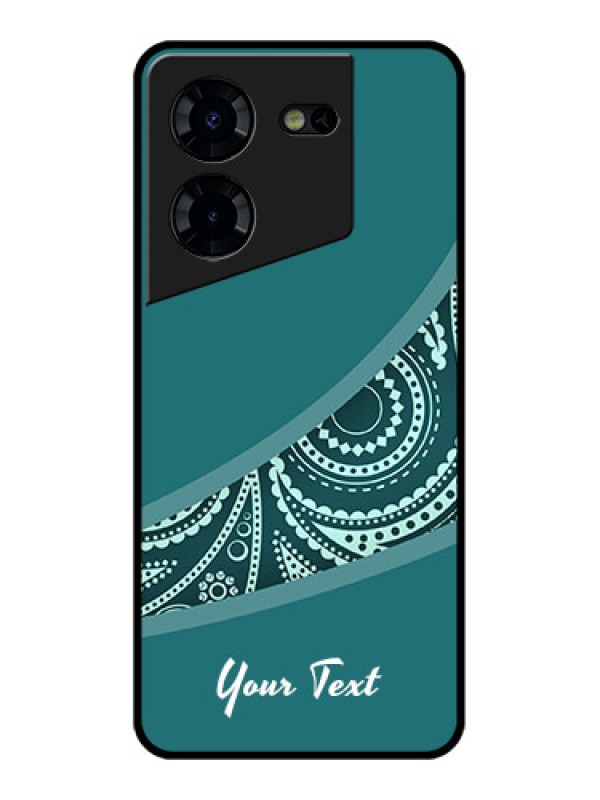 Custom Tecno Pova 5 Pro 5G Custom Glass Phone Case - Semi Visible Floral Design