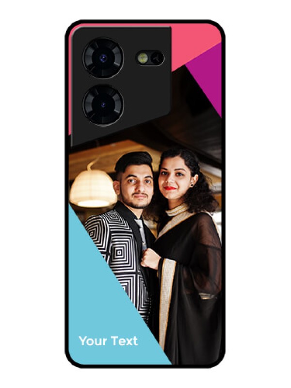 Custom Tecno Pova 5 Pro 5G Custom Glass Phone Case - Stacked Triple Colour Design