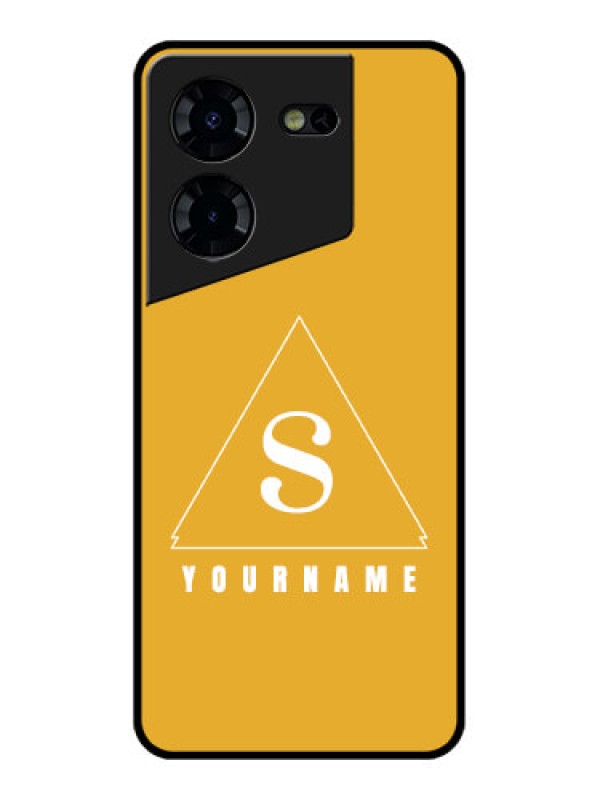 Custom Tecno Pova 5 Pro 5G Custom Glass Phone Case - Simple Triangle Design