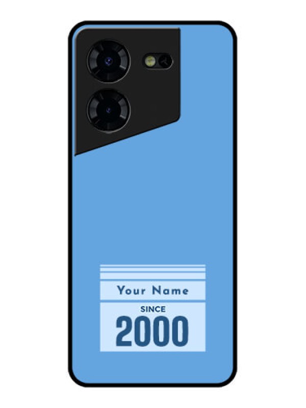 Custom Tecno Pova 5 Pro 5G Custom Glass Phone Case - Custom Year Of Birth Design