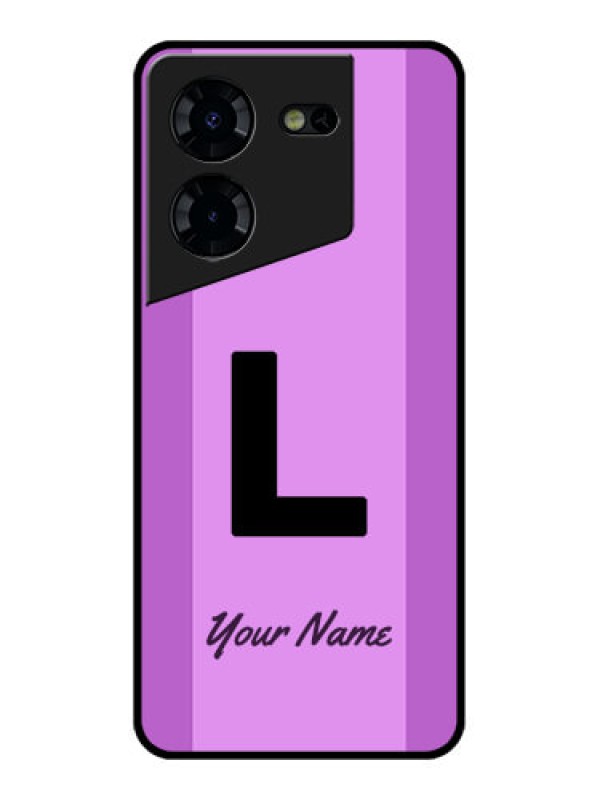 Custom Tecno Pova 5 Pro 5G Custom Glass Phone Case - Tricolor Custom Text Design