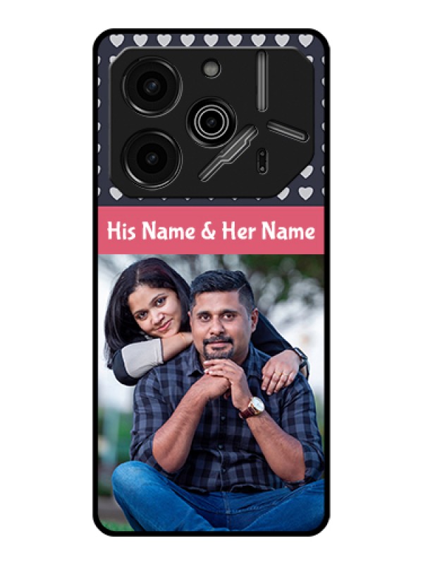 Custom Tecno Pova 6 Pro 5G Custom Glass Phone Case - Love Symbols Design