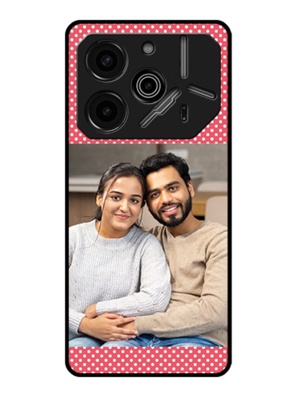 Custom Tecno Pova 6 Pro 5G Custom Glass Phone Case - White Dotted Design