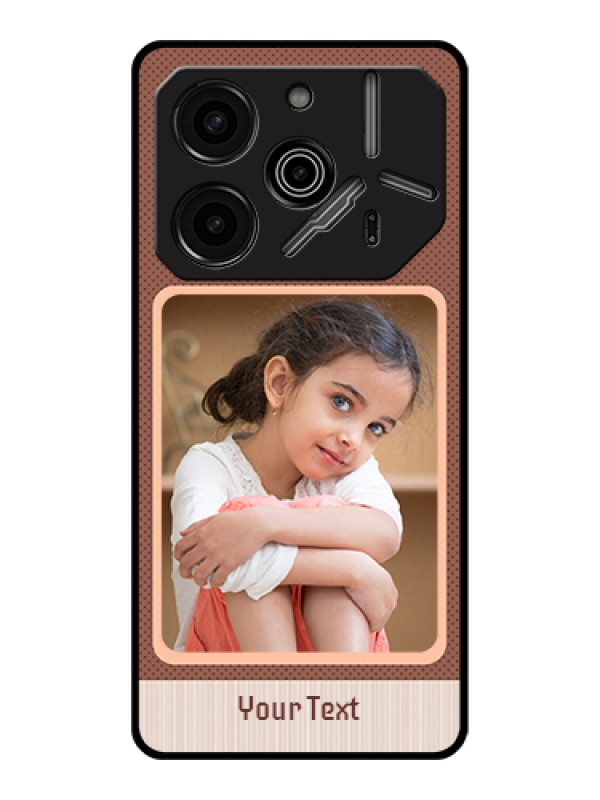 Custom Tecno Pova 6 Pro 5G Custom Glass Phone Case - Simple Pic Upload Design