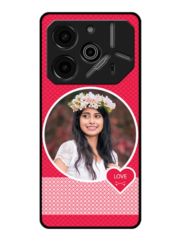 Custom Tecno Pova 6 Pro 5G Custom Glass Phone Case - Pink Color Pattern Design