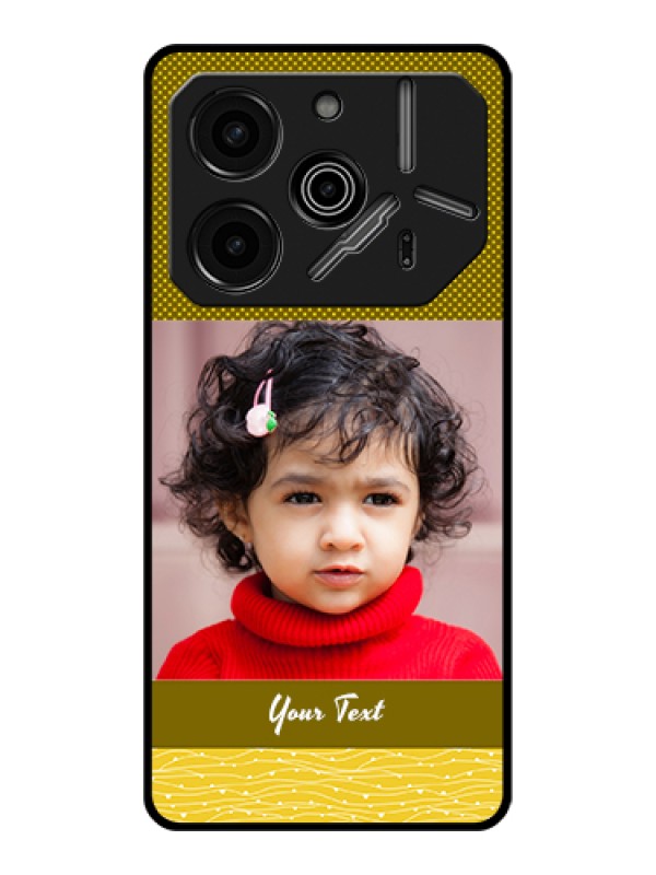 Custom Tecno Pova 6 Pro 5G Custom Glass Phone Case - Simple Green Color Design