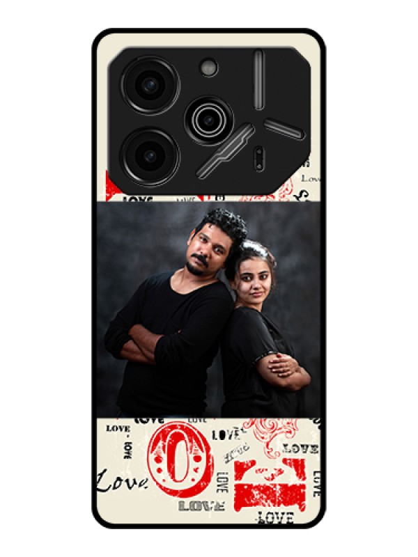 Custom Tecno Pova 6 Pro 5G Custom Glass Phone Case - Trendy Love Design Case