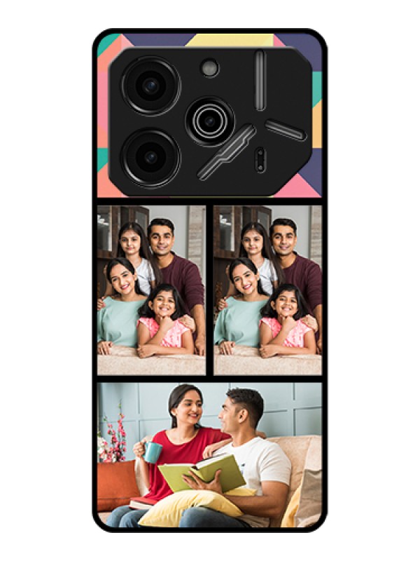 Custom Tecno Pova 6 Pro 5G Custom Glass Phone Case - Bulk Pic Upload Design