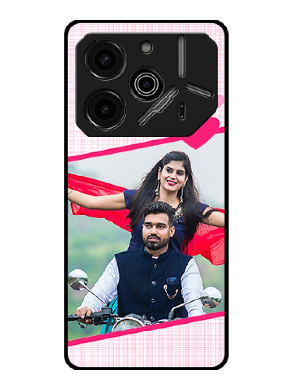 Custom Tecno Pova 6 Pro 5G Custom Glass Phone Case - Love Shape Heart Design