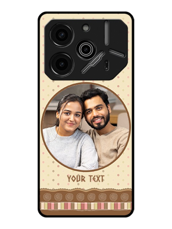 Custom Tecno Pova 6 Pro 5G Custom Glass Phone Case - Brown Dotted Mobile Case Design
