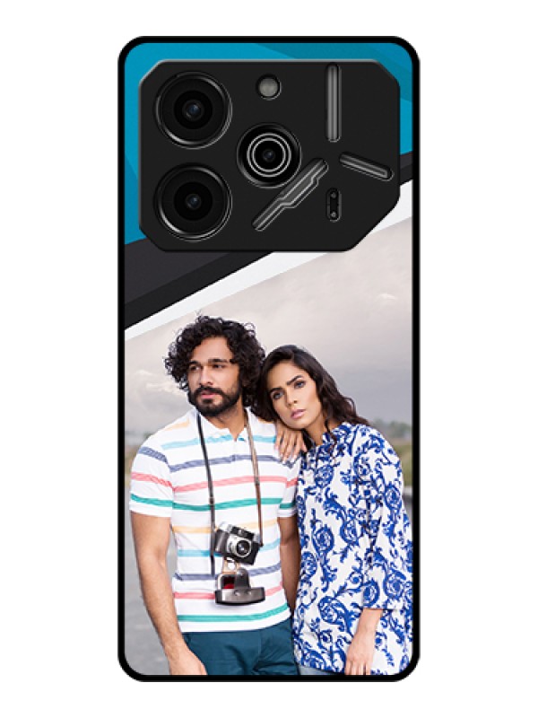 Custom Tecno Pova 6 Pro 5G Custom Glass Phone Case - Simple Pattern Photo Upload Design