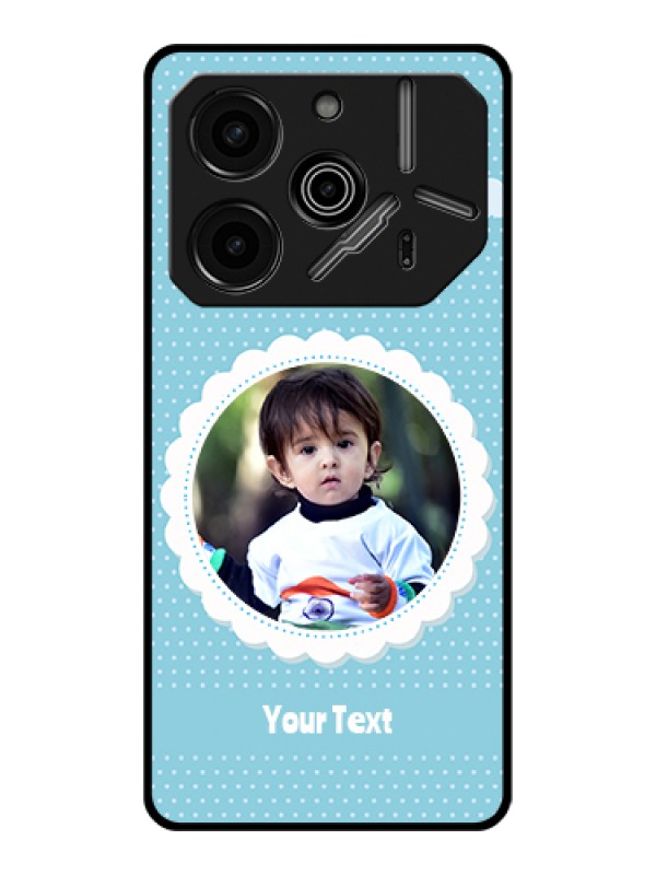 Custom Tecno Pova 6 Pro 5G Custom Glass Phone Case - Violet Pattern Design