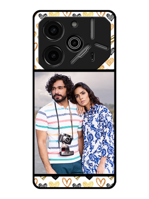 Custom Tecno Pova 6 Pro 5G Custom Glass Phone Case - Love Symbol Design