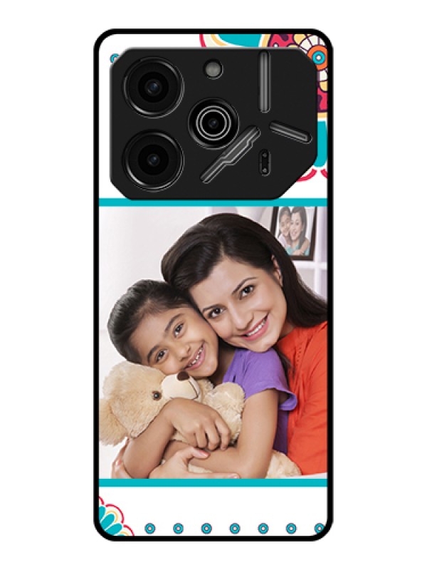 Custom Tecno Pova 6 Pro 5G Custom Glass Phone Case - Flower Design