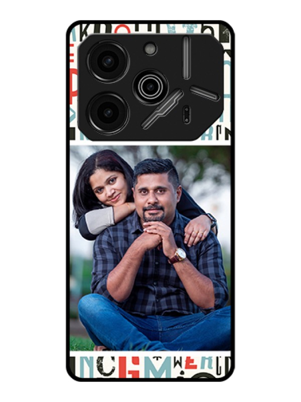 Custom Tecno Pova 6 Pro 5G Custom Glass Phone Case - Alphabet Design