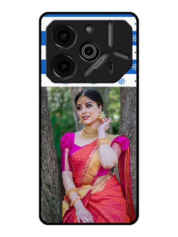 Custom Tecno Pova 6 Pro 5G Custom Glass Phone Case - Snow Pattern Design