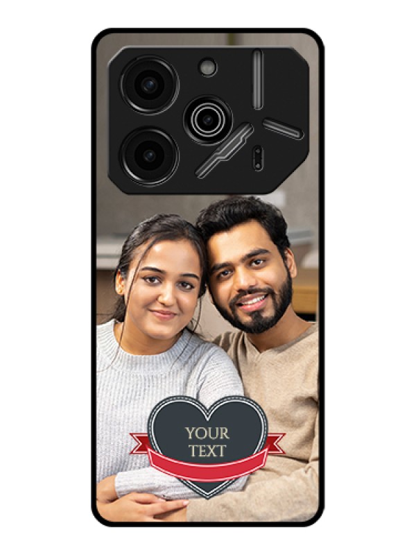Custom Tecno Pova 6 Pro 5G Custom Glass Phone Case - Just Married Couple Design