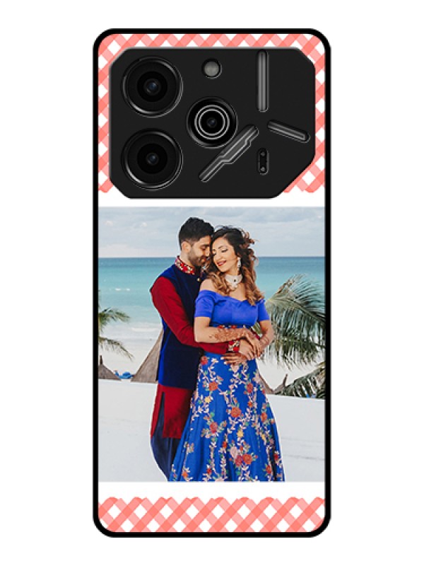 Custom Tecno Pova 6 Pro 5G Custom Glass Phone Case - Pink Pattern Design