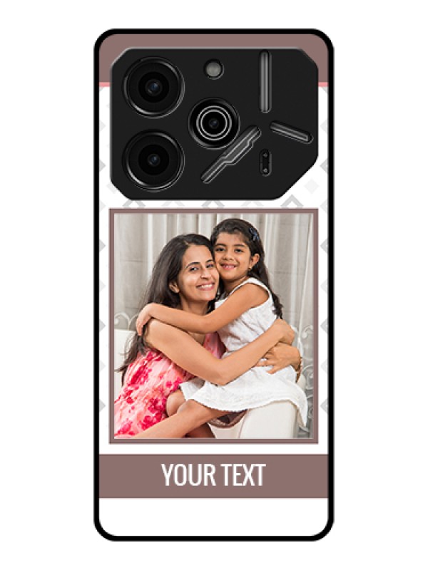 Custom Tecno Pova 6 Pro 5G Custom Glass Phone Case - Simple Diamond Design