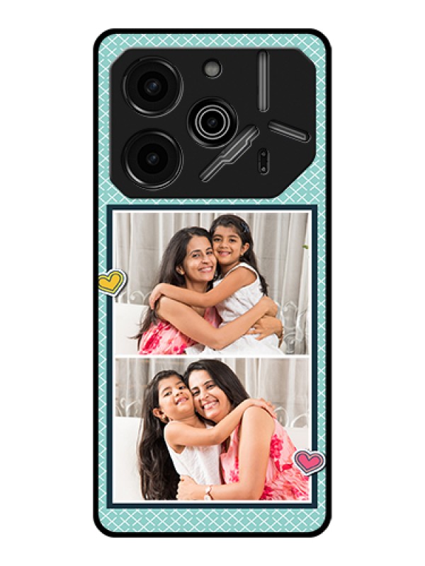 Custom Tecno Pova 6 Pro 5G Custom Glass Phone Case - 2 Image Holder With Pattern Design