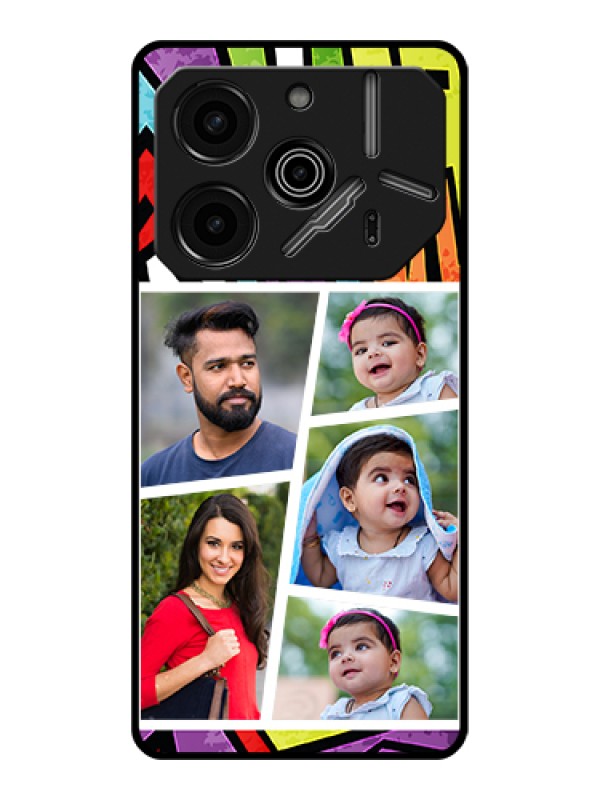 Custom Tecno Pova 6 Pro 5G Custom Glass Phone Case - Graffiti Pattern Design