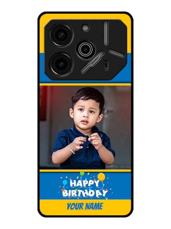 Custom Tecno Pova 6 Pro 5G Custom Glass Phone Case - Birthday Wishes Design