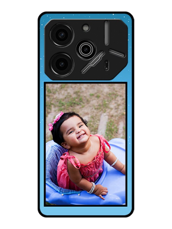 Custom Tecno Pova 6 Pro 5G Custom Glass Phone Case - Wave Pattern Colorful Design