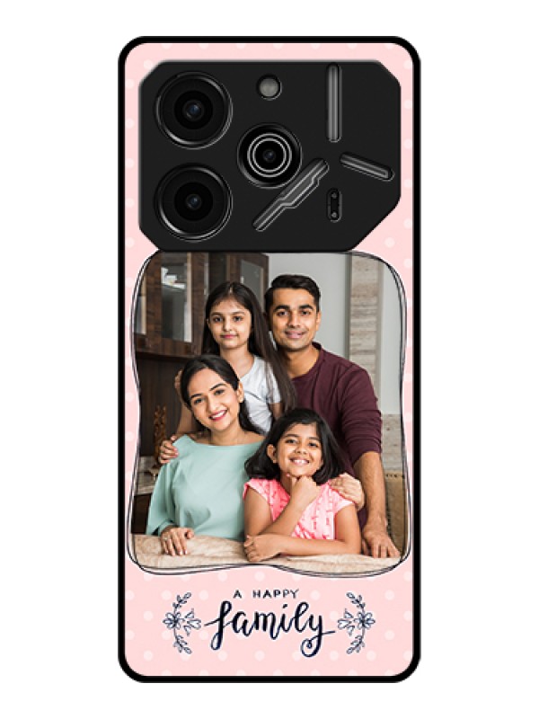 Custom Tecno Pova 6 Pro 5G Custom Glass Phone Case - Family With Dots Design