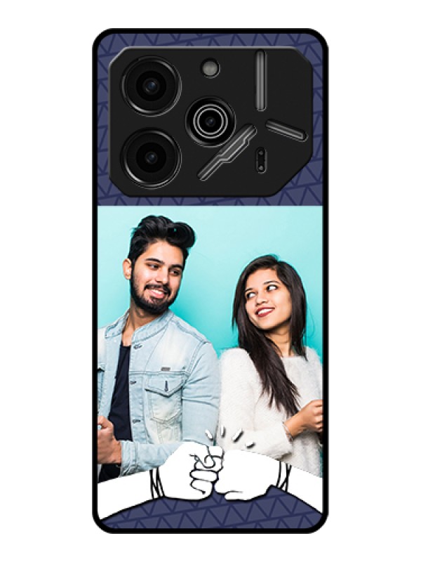 Custom Tecno Pova 6 Pro 5G Custom Glass Phone Case - With Best Friends Design