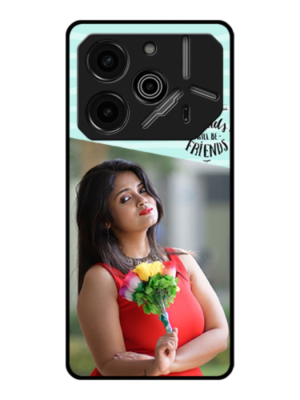 Custom Tecno Pova 6 Pro 5G Custom Glass Phone Case - Friends Picture Icon Design