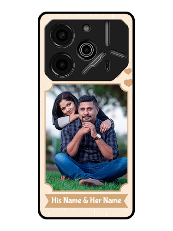 Custom Tecno Pova 6 Pro 5G Custom Glass Phone Case - With Confetti Love Design