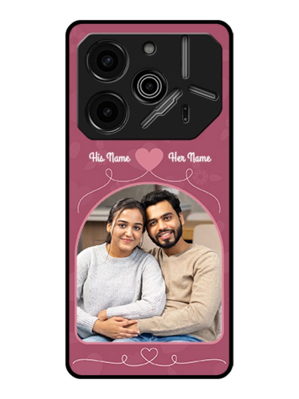 Custom Tecno Pova 6 Pro 5G Custom Glass Phone Case - Love Floral Design