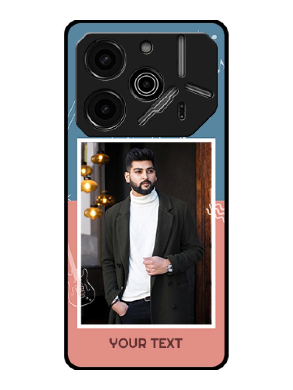 Custom Tecno Pova 6 Pro 5G Custom Glass Phone Case - With Color Musical Note Design