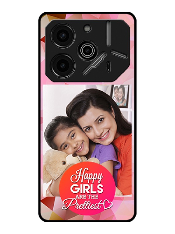 Custom Tecno Pova 6 Pro 5G Custom Glass Phone Case - Abstract Triangle Design